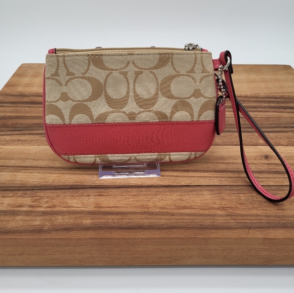 Coach Tan and Pink Wristlet - Picture 3 of 4